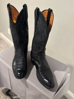 Lucchese 2000 Men's Black Western Boots T3094R